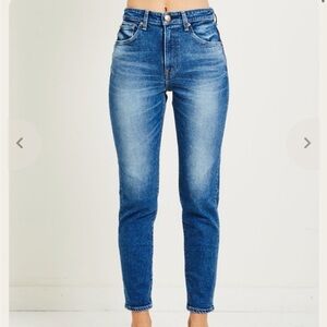 THE LOTUS AKIRA JEANS DEEP BLUE BY RED CARD Size 25 Ankle High Waisted